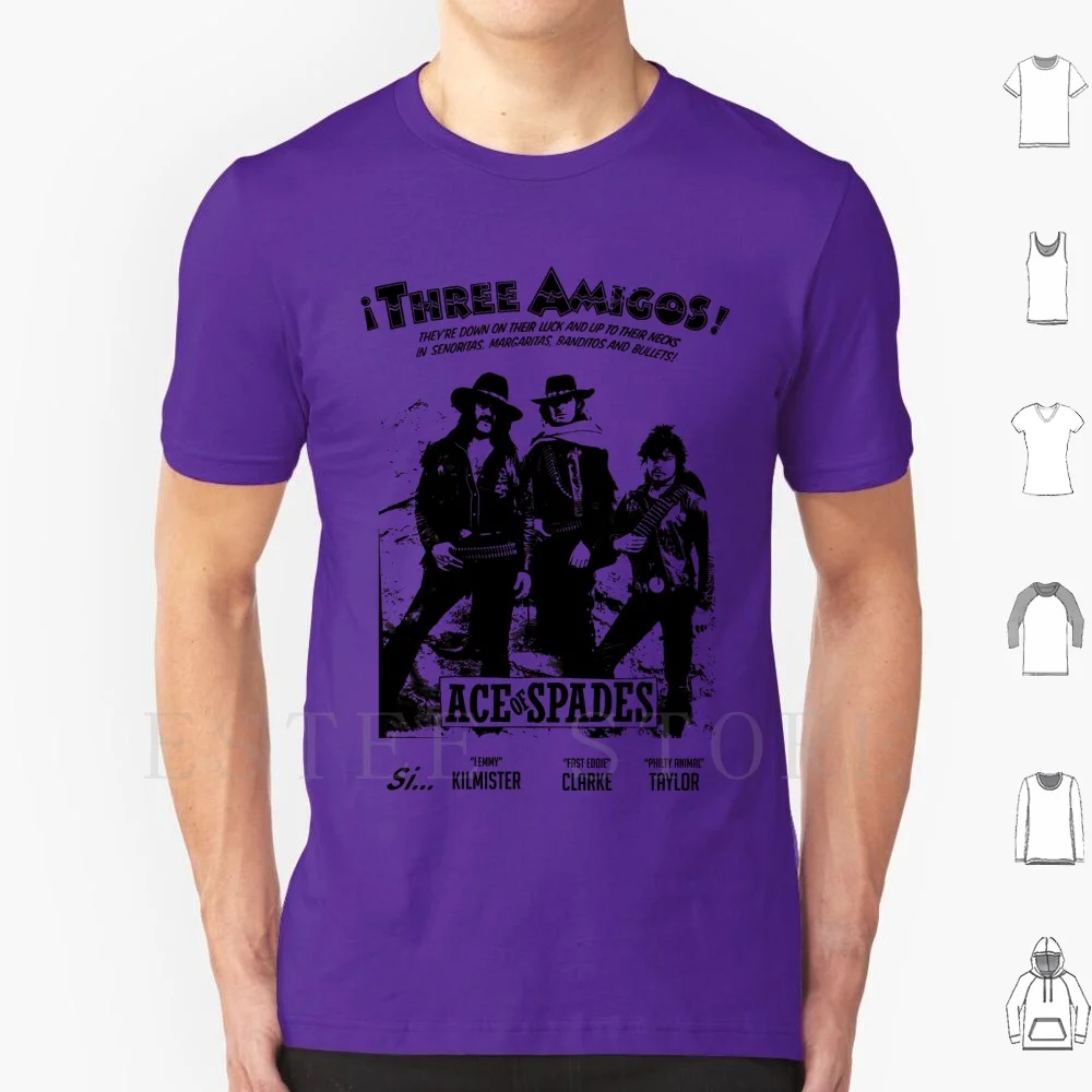 

Three Amigos! T Shirt DIY Big Size 100% Cotton Three Amigos Philthy Eddie Cowboys Western Punk Metal Music