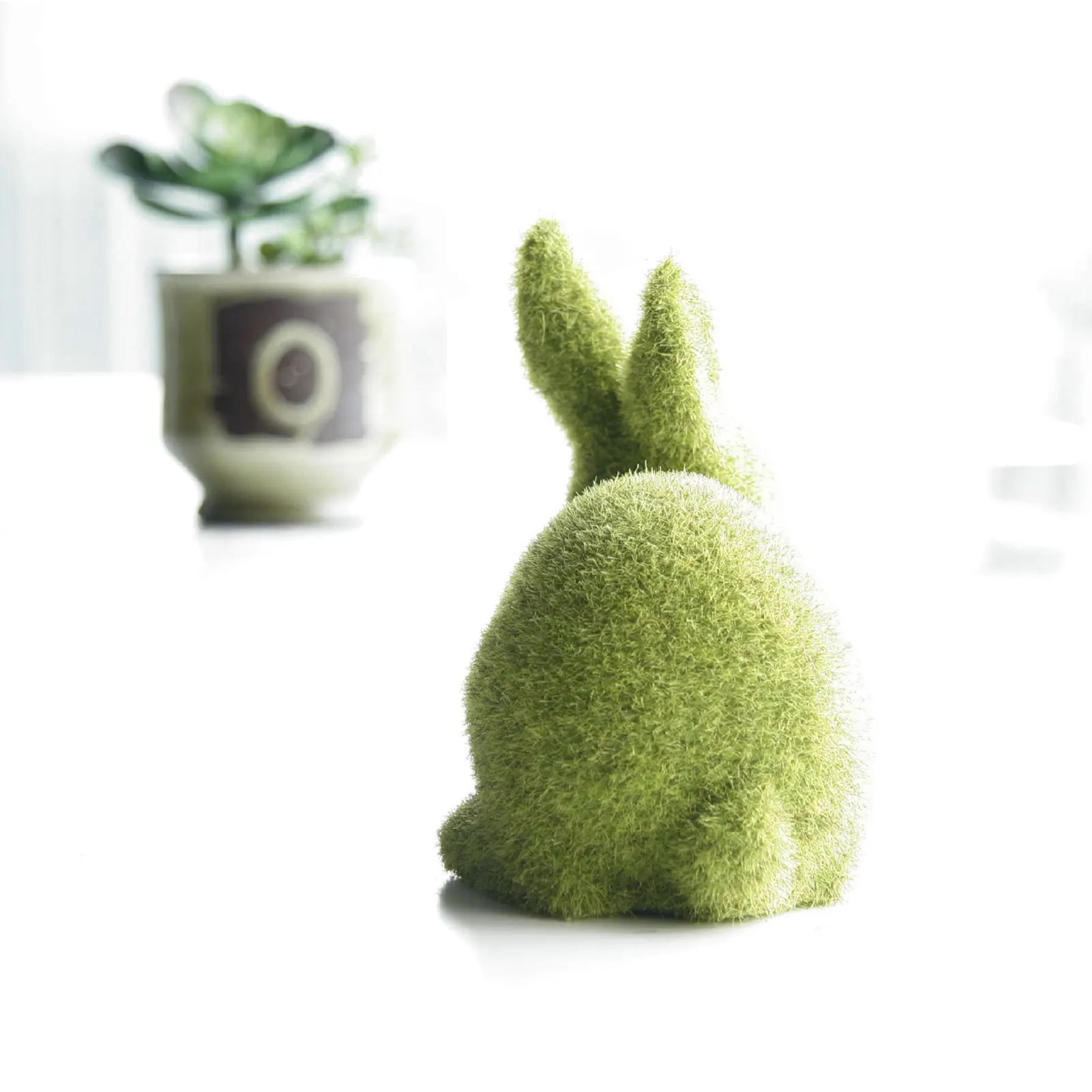 

Rabbit Easter Simulation Rabbit Easter Figurine Resin Animal Toy Rabbit Doll Model Home for Easter Day Party Decoration 35a