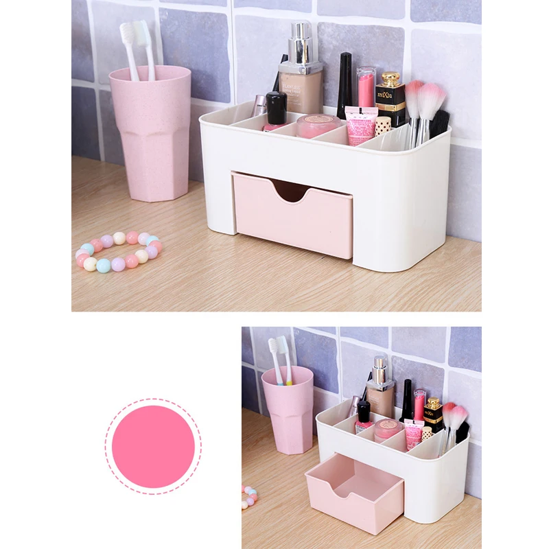 

Makeup Storage Holder Organizer with Small Drawer