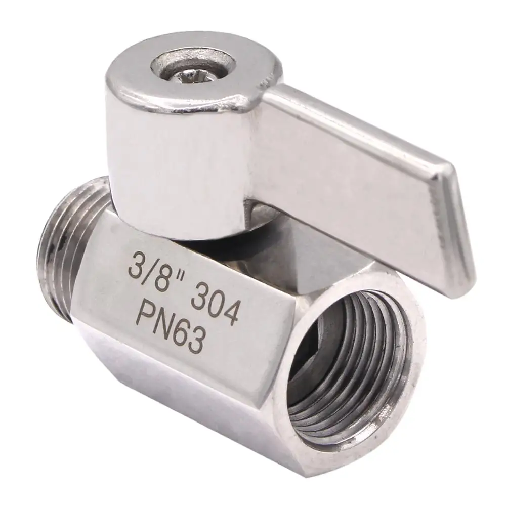 DERNORD мини шаровой клапан-3/8 &quotNPT Мужской и женский кран из нержавеющей стали |