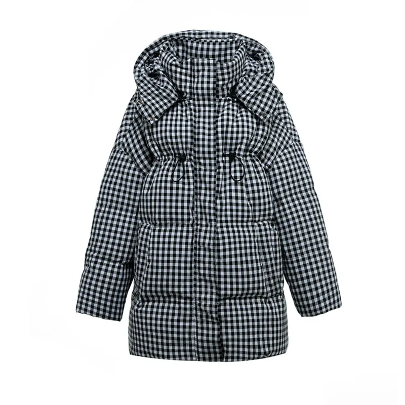 

2021 Winter Women's Down Overcoat Casual Female Jacket Long Keep Warm Thick Hooded Temperament White Duck Down Coat Ladies Parka