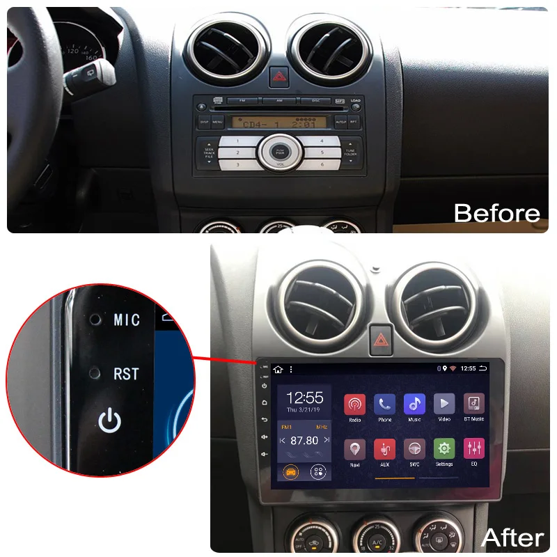 2G ram 32G rom Android 8 1 автомобильный аудио плеер 9 дюймов для Nissan Qashqai 2006 2013 gps навигация с