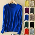 Осенне-зимний новый модный приталенный шерстяной свитер с круглым вырезом, короткий пуловер большого размера, верхняя одежда, Женский Топ