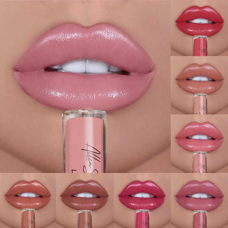 

Nude Matte Lipgloss Sexy Waterproof Long Lasting Moist Lip Gloss Plumper Liquid Lipstick Lips Lip Tint Tattoo Makeup maquiagem