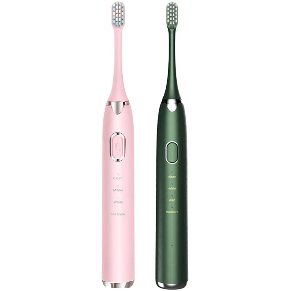 

Ultrasonic Electric Toothbrush BS-201 Adult Timer Brush USB Charger Rechargeable IPX8 Tooth Brushes Replacement Heads Set