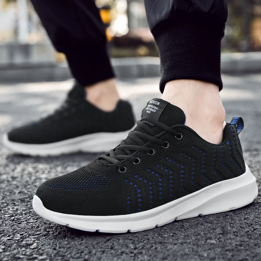 Модные мужские повседневные кроссовки Обувь На Шнуровке Для мужчин гибкие туфли