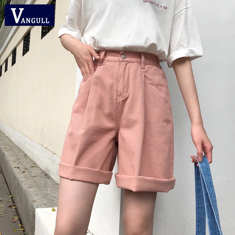 Женские шорты Vangull однотонные с широкими штанинами модная одежда Harajuku женские