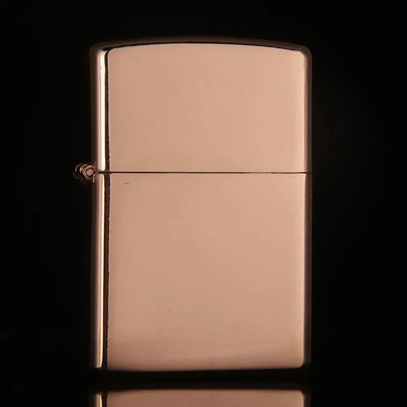 Розовая Золотая плоская керосиновая зажигалка бензиновая масляная многоразовая