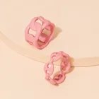 Ювелирные изделия Y2K, Розовые Геометрические кольца для женщин, металлические Простые Модные Винтажные кольца в стиле Харадзюку, подвески в стиле 90-х, новинка 2021