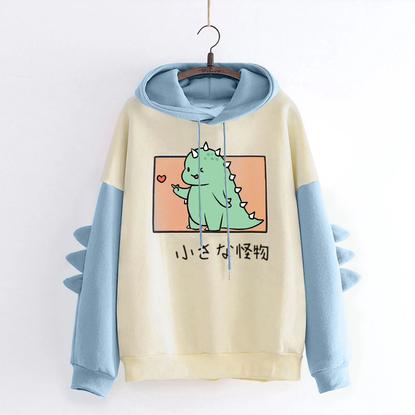 Autumn Hoodie Women Sweatshirt Cartoon Dinosaur Print Long Sleeve Oversized Hoodies Tops Streetwear Women Oversized Hoodies