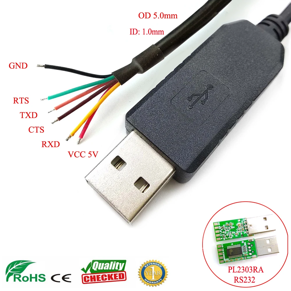 Последовательный кабель Prolific pl2303ra usb rs232c на конец провода PL2303 | Электроника