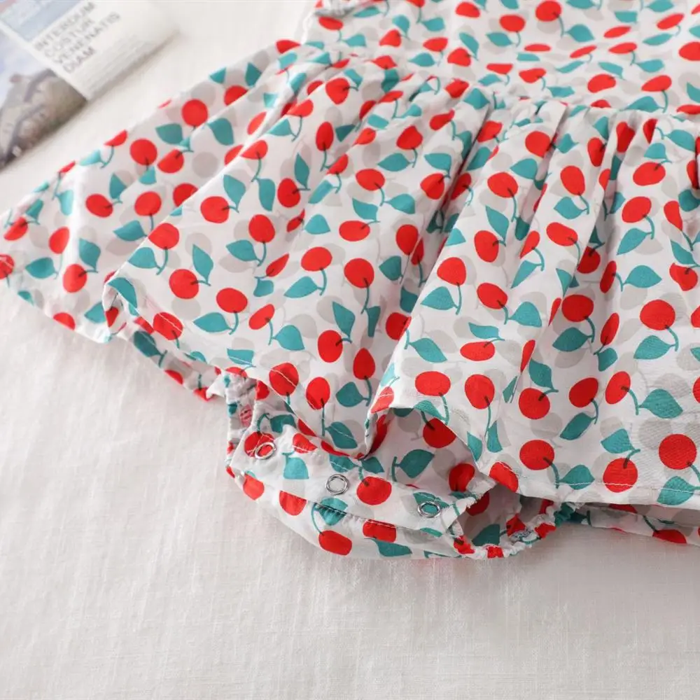 Детское платье без рукавов с вишней | Мать и ребенок