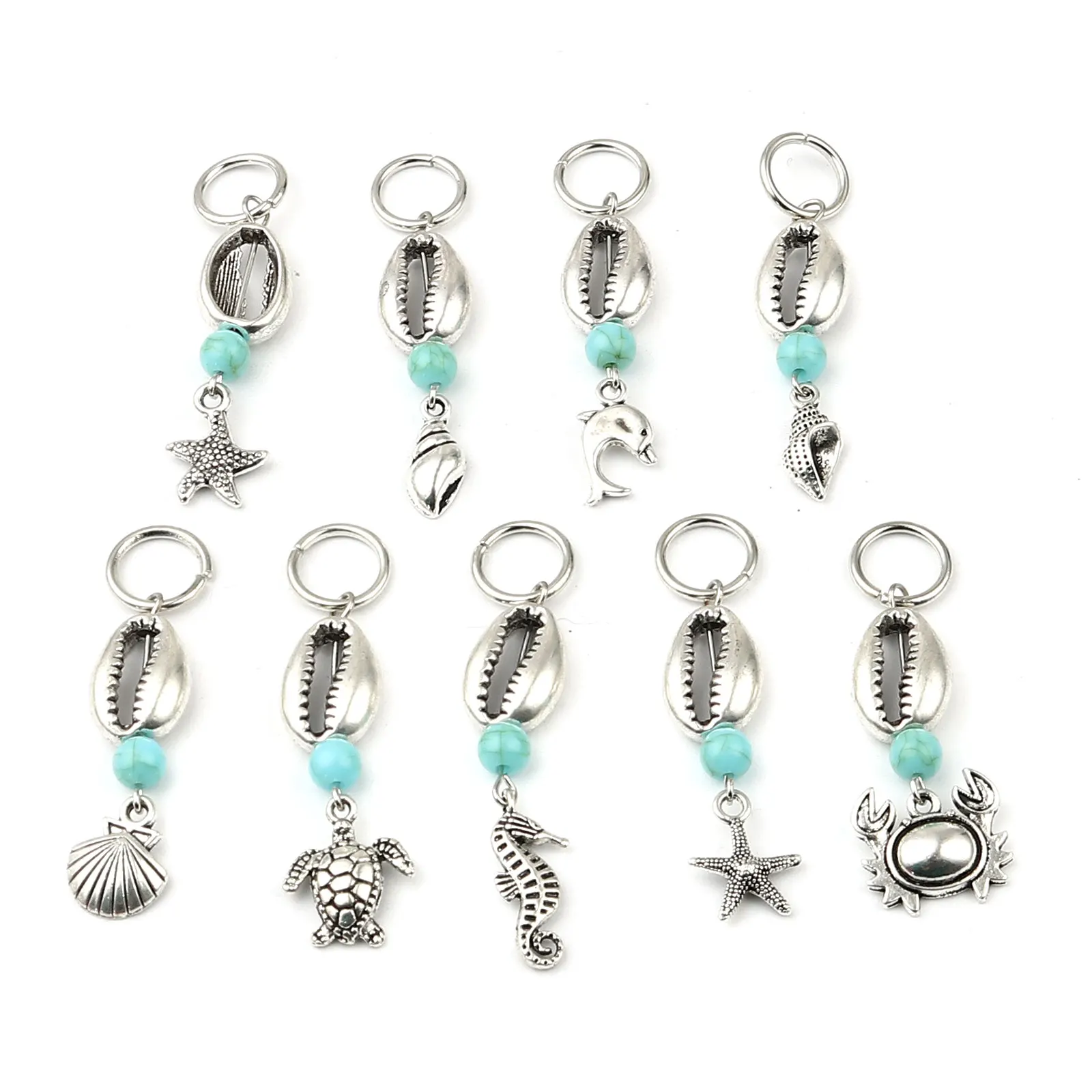 

10PCs Acrylic Ocean Knitting Stitch Markers Silver Color Crochet Stitch Lock Knit Row Counter Needlework Accessories DIY Supplie