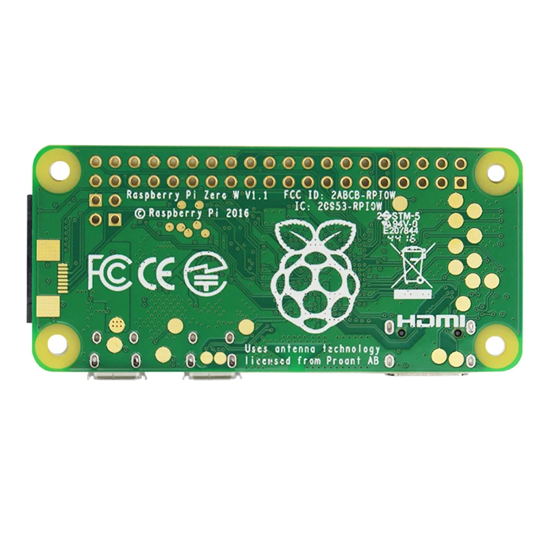 Оригинальная Raspberry Pi Zero W Плата 1 ГГц ЦП 512 МБ ОЗУ с бортовым WiFi и Bluetooth RPI 0 Вт