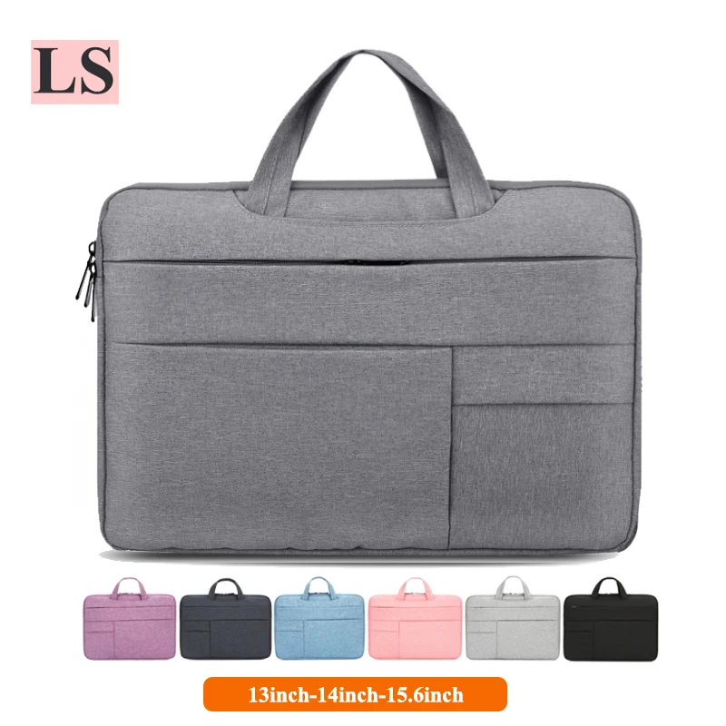

Men-Women Laptop Bag 13 14 15 15.6 Waterproof Notebook Case Computer Handbag For Macbook Air Pro Xiaomi Huawei Samsung Briefcase