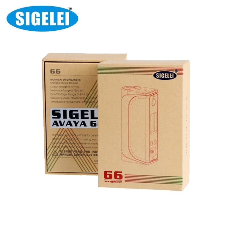 Оригинальные электронные сигареты Sigelei Evaya 66 TC бокс мод Вт вейп одна батарея для