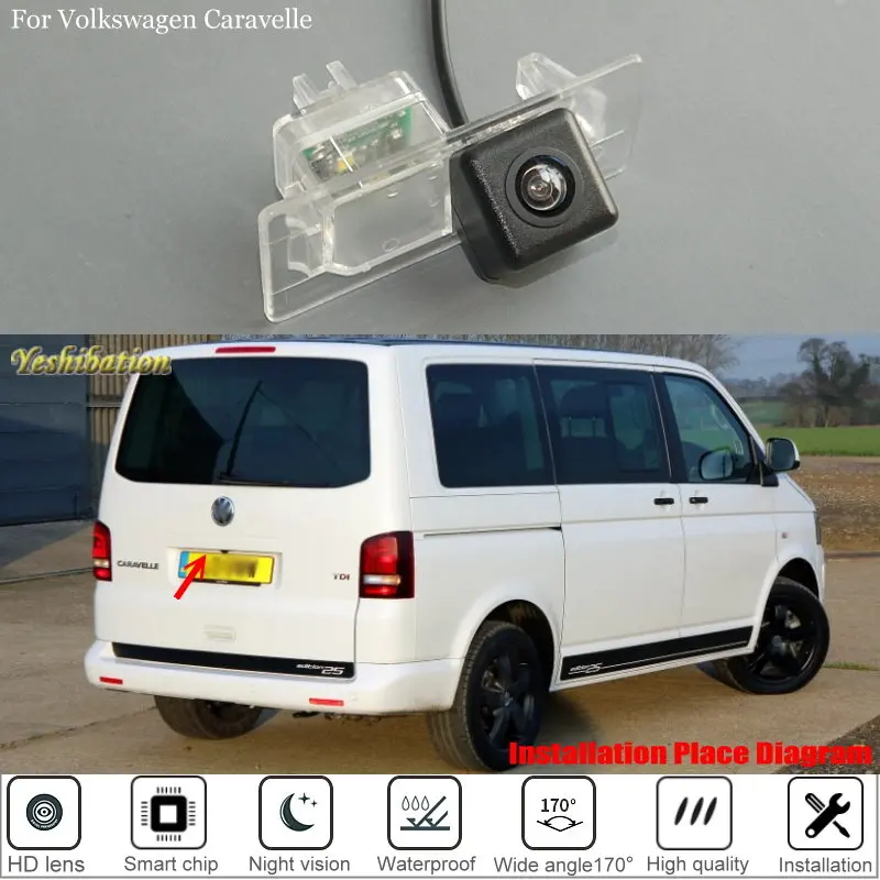Парковочная камера для VW Volkswagen T6 Transporter/Caravelle/Multivan 2015 ~ 2019 заднего вида/подсветка