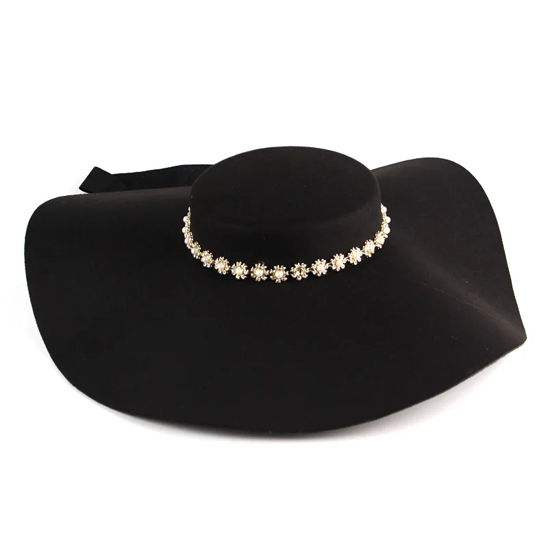 Шляпа Федора женская в стиле Трилби модная вечерняя Панама от солнца с широкими