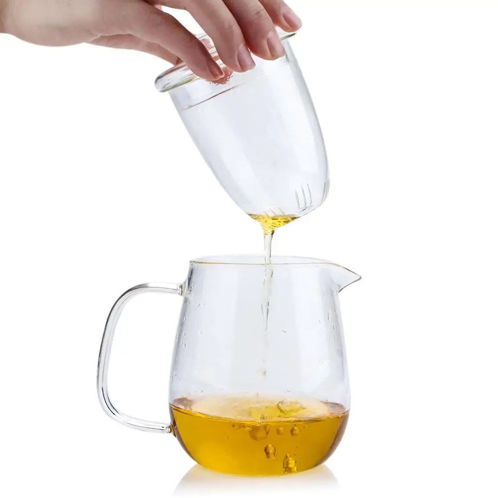 

Glass Flower Teapot Coffee Teakettle Glass Teapot High Borosilicate 600ml Fashion Sturdy Durable Party Living Room Oolong Tea
