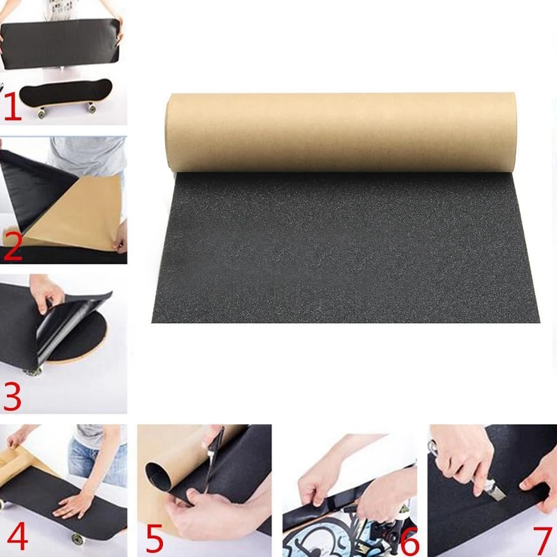 Водонепроницаемая лента 110x27 см для скейтборда Лонгборда наждачной бумаги | Спорт