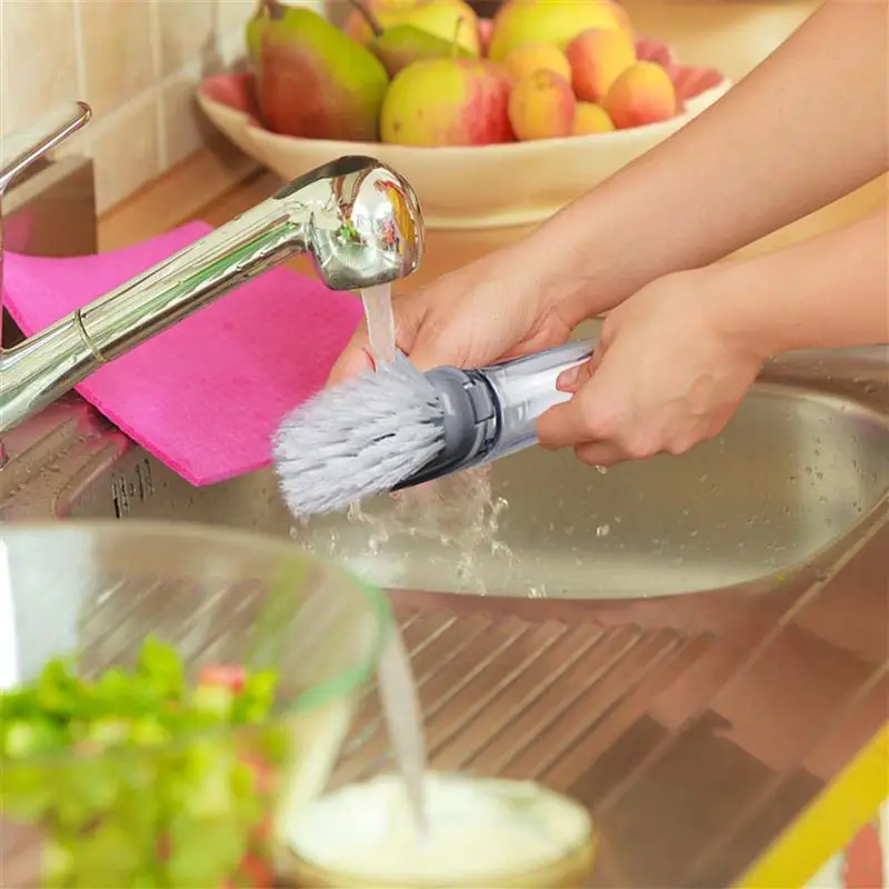 

8Pcs Long Handle Cleaning Brush Heads Alternative Liquid Adding Brush Heads For Home Cleaning Tools