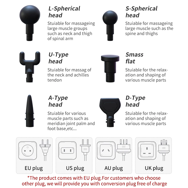 Массажер KLASVSA Электрический для глубокой релаксации мышц|Fascia чехол пистолет| |