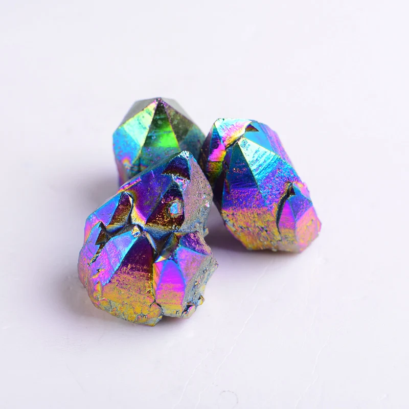

Natural Crystal Electroplating Healing Rough Mineral Stone Quartz Specimens Raw Aquarium Room Ornaments Decoration Accessories