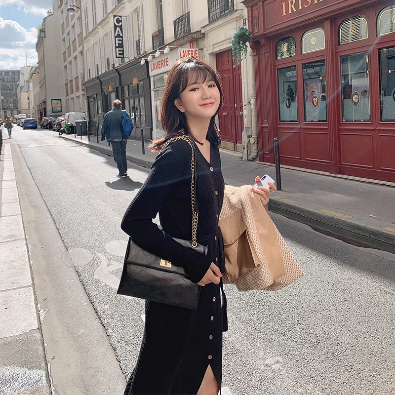 Женское облегающее платье MISHOW однотонное вязаное повседневное женское с