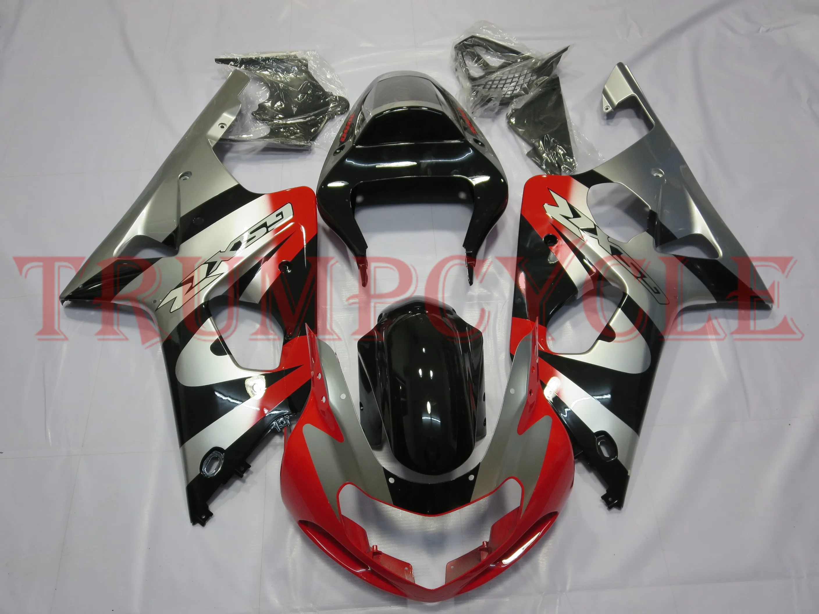 

Вторичный рынок, комплект обтекателей для кузова мотоцикла SUZUKI GSXR 1000 2000 2001 2002 K2 GSX-R 1000 00 02, красный, серебристый, черный