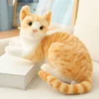 Искусственная Подушка, американская короткошерстная и сиамская кошка, плюшевая и набивная Реалистичная кукла, животное, игрушки для детей, домашний декор, подарок для малышей