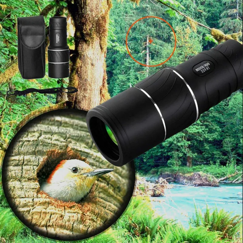 

Portable 16 X 52 High Over Binoculars Telescope Monocular 66 / 8000M Plastic Binoculars Outdoor Black Outdoor Sports Telescope
