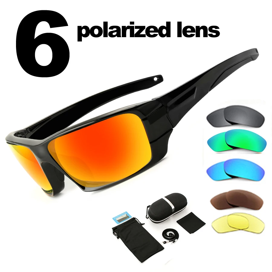 

Polarized Hiking Sunglasses Camouflage Black Frame Sport Sun Glasses Camping Eyewear UV400 Climbing Goggles