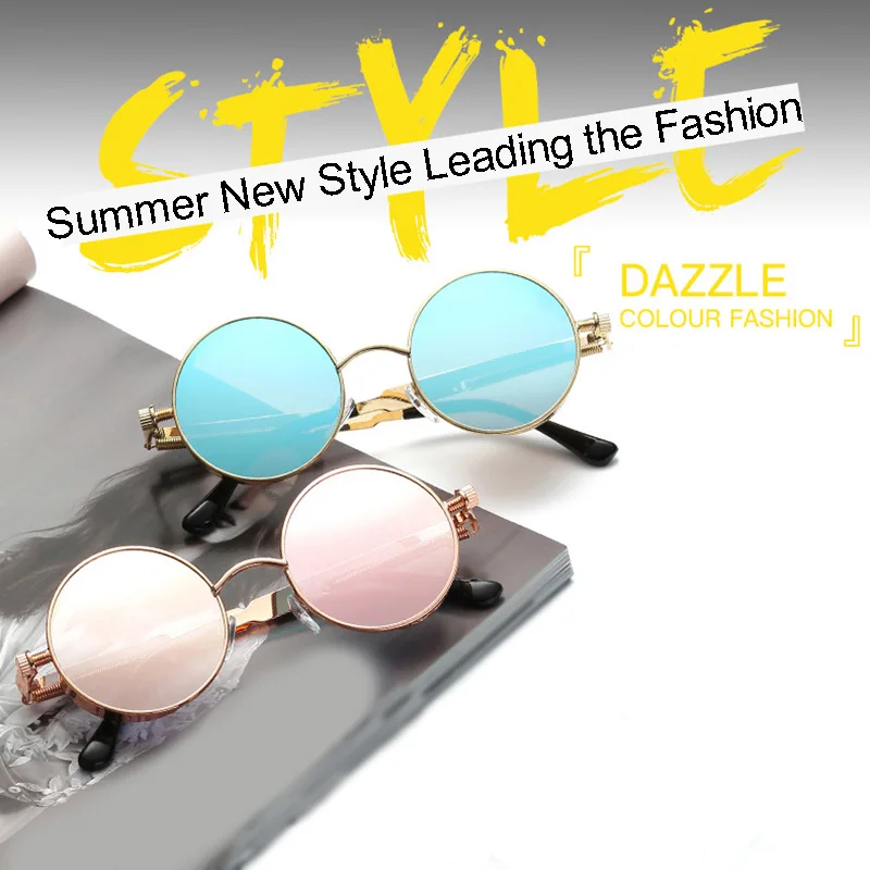 Round Metal Cycling Eyewear Protective Antifog Glasses Work Men Safety Welding Brand Designer Retro Vintage UV400 | Спорт и