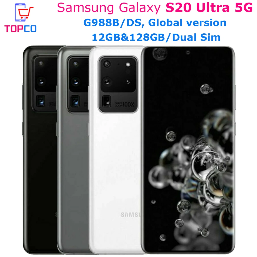 Разблокированный телефон Samsung Galaxy S20 128 ГБ G988B/DS с экраном 990 дюйма Восьмиядерный