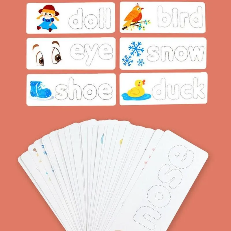 

English Alphabet Letters Wood Early Education Toy Cognitive Game Spelling Word For Children Toys Practice Spelling Words K1H9