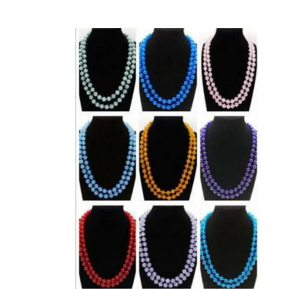 

Natural 8mm Multiple Jade Gemstone Round Beads Necklace
