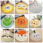 Мультяшный коврик с животными для детской комнаты, напольный коврик для ползания, прикроватный коврик для ванной, декоративный коврик для балкона, нескользящий коврик