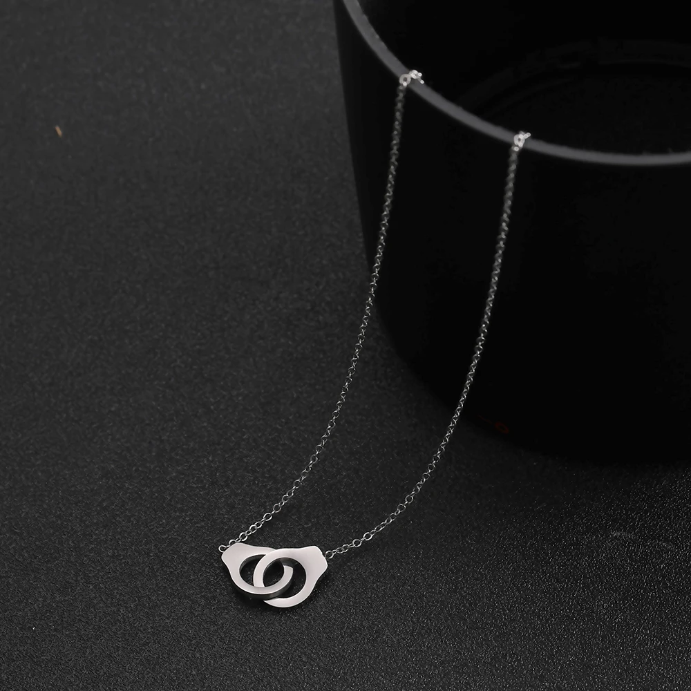 Skyrim Fashion Gold Color Stainless Steel Handcuff Necklace Women Statement Chain Choker Necklaces Jewelry Female Gift | Украшения и