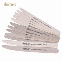 new 100pcsset professional wooden grey and white nail file 100180 180240 mix grit knife gel polishing wood sanding tools file