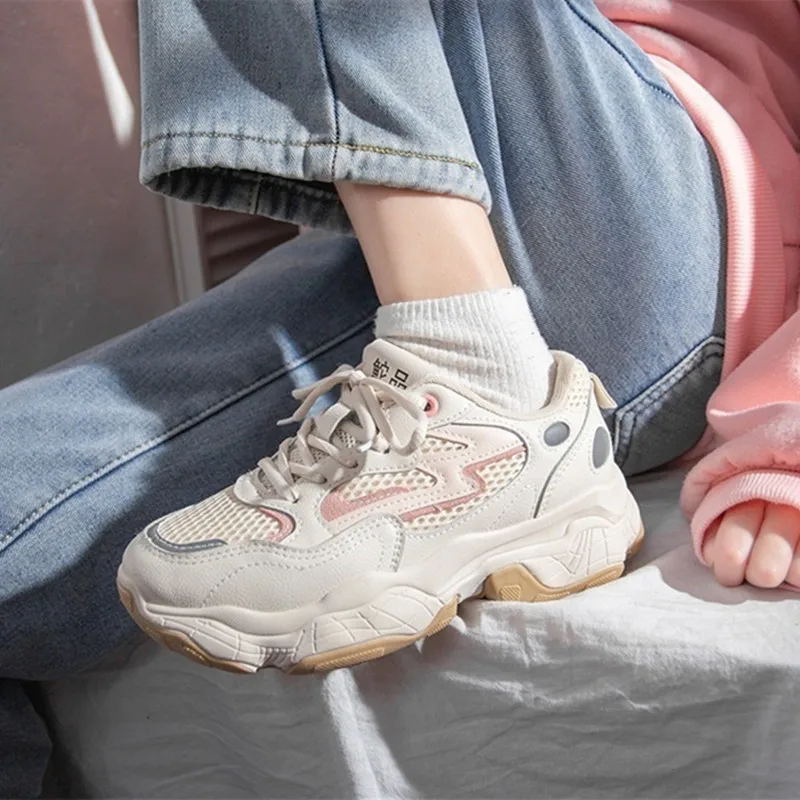 Platform Sneakers Running Vulcanize Shoes Women Breathable Casual Shoes for Woman Chunky Sneakers Fashion Sport Femme Comfort