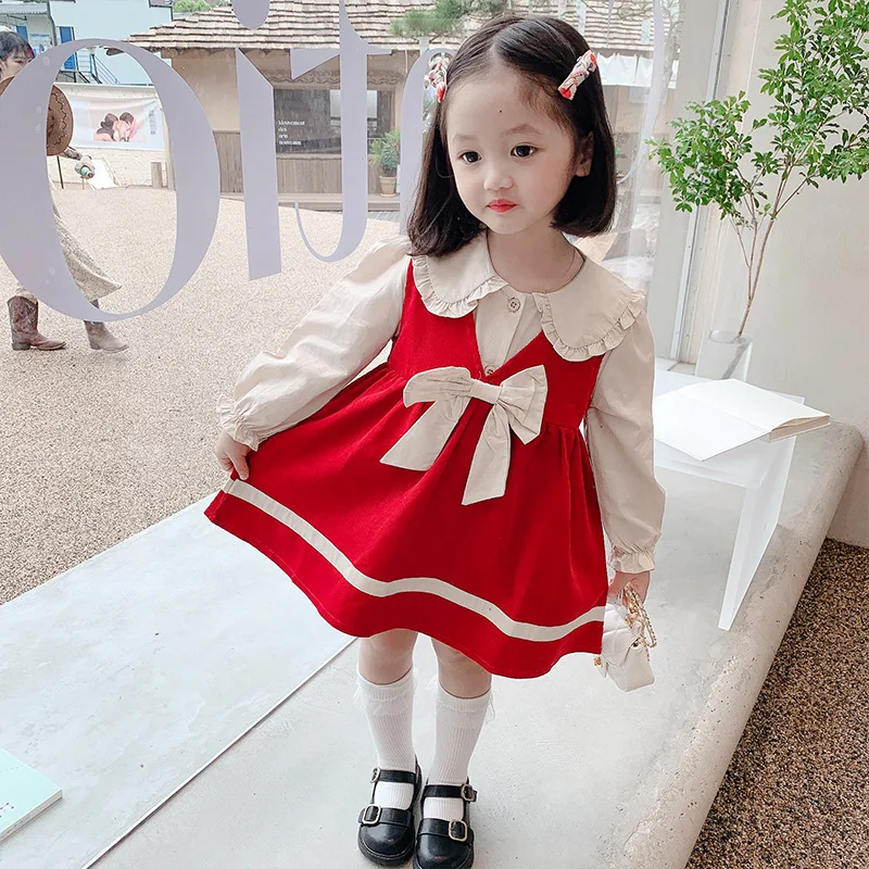 

Girls' Bunny Ears Vest Dress Two Piece Set Boutique Kids Clothing Toddler Girl Clothes Toddler Girl Fall Clothes Toddler Clothes