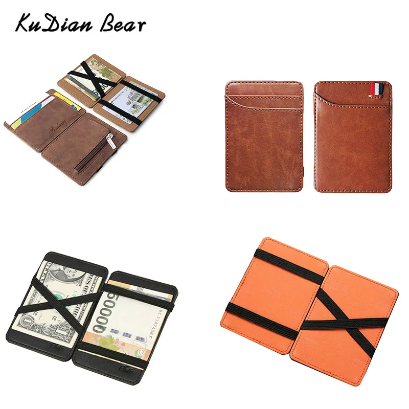 KUDIAN BEAR тонкий мужской бумажник из искусственной кожи волшебный брендовый
