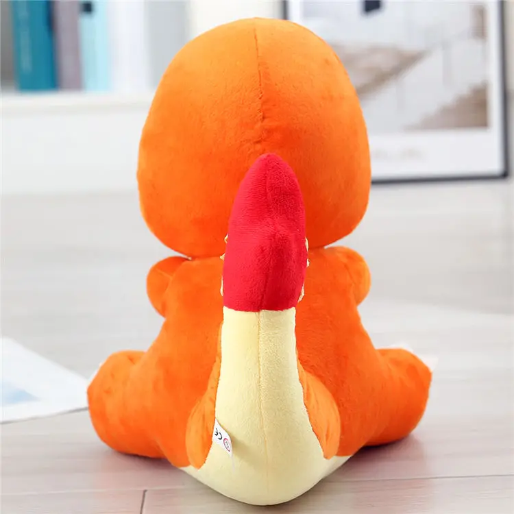 

Anime Figure Orange Charmander Plush Doll Stuffed Animals Fire Elf Kids Toys 30CM