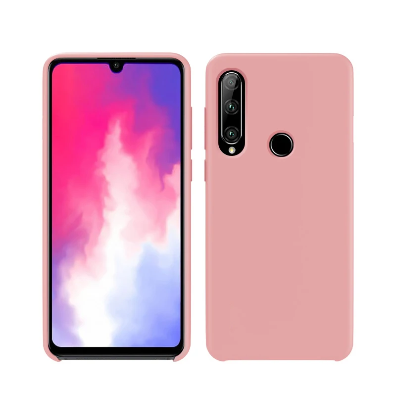 Для huawei P30 Lite чехол из настоящего мягкого жидкого силикона чехол для huawei P20 Lite P30 Pro Защитный матовый чехол - Цвет: Розовый