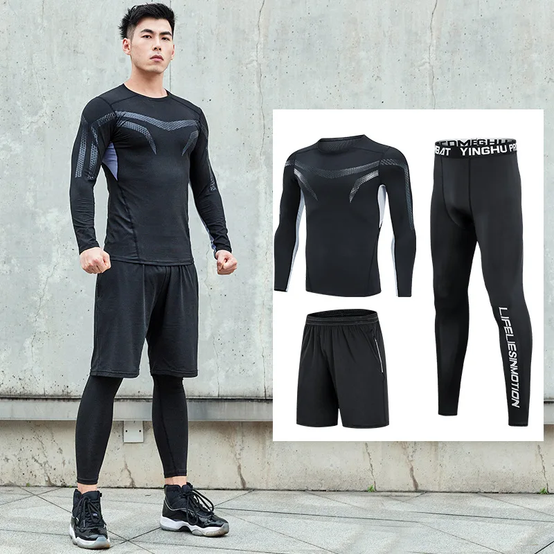 Новинка 3 шт./компл. мужской bjj gi rashguard костюм ММА компрессионная футболка +