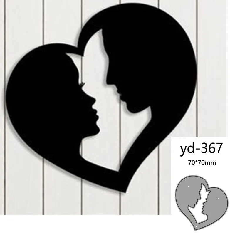 Металлические Вырубные штампы вырезанные формы парные влюбленные украшения для