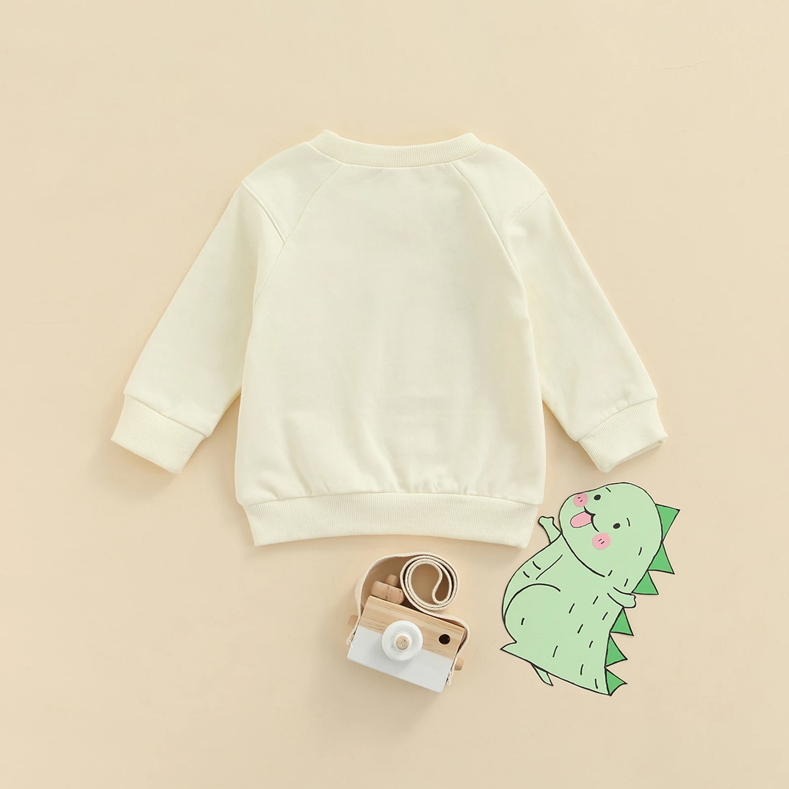 0-4Years Infant Kids Baby Sweatshirts Casual Girls Boys Dinosaur Print Long Sleeve Round Neck Pullover Tops Autumn Clothes | Детская