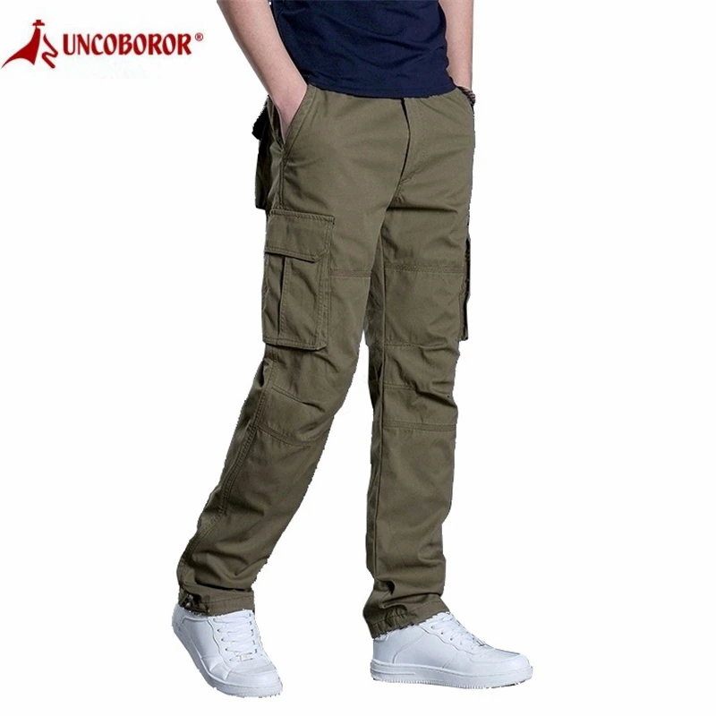 Брюки-карго мужские повседневные хлопковый комбинезон свободные тактические