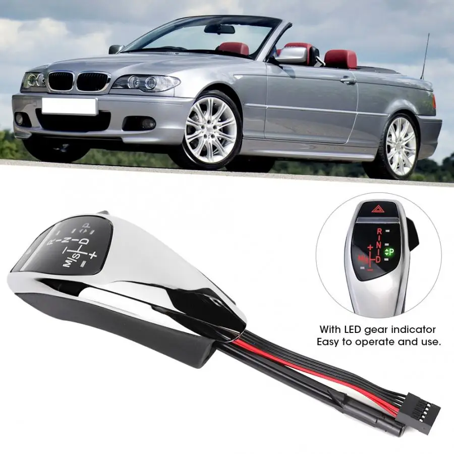 

Car RHD LED Shift Knob Automatic Gear Shifter Lever Fits for BMW E46 E60 E61 Right Hand Drive