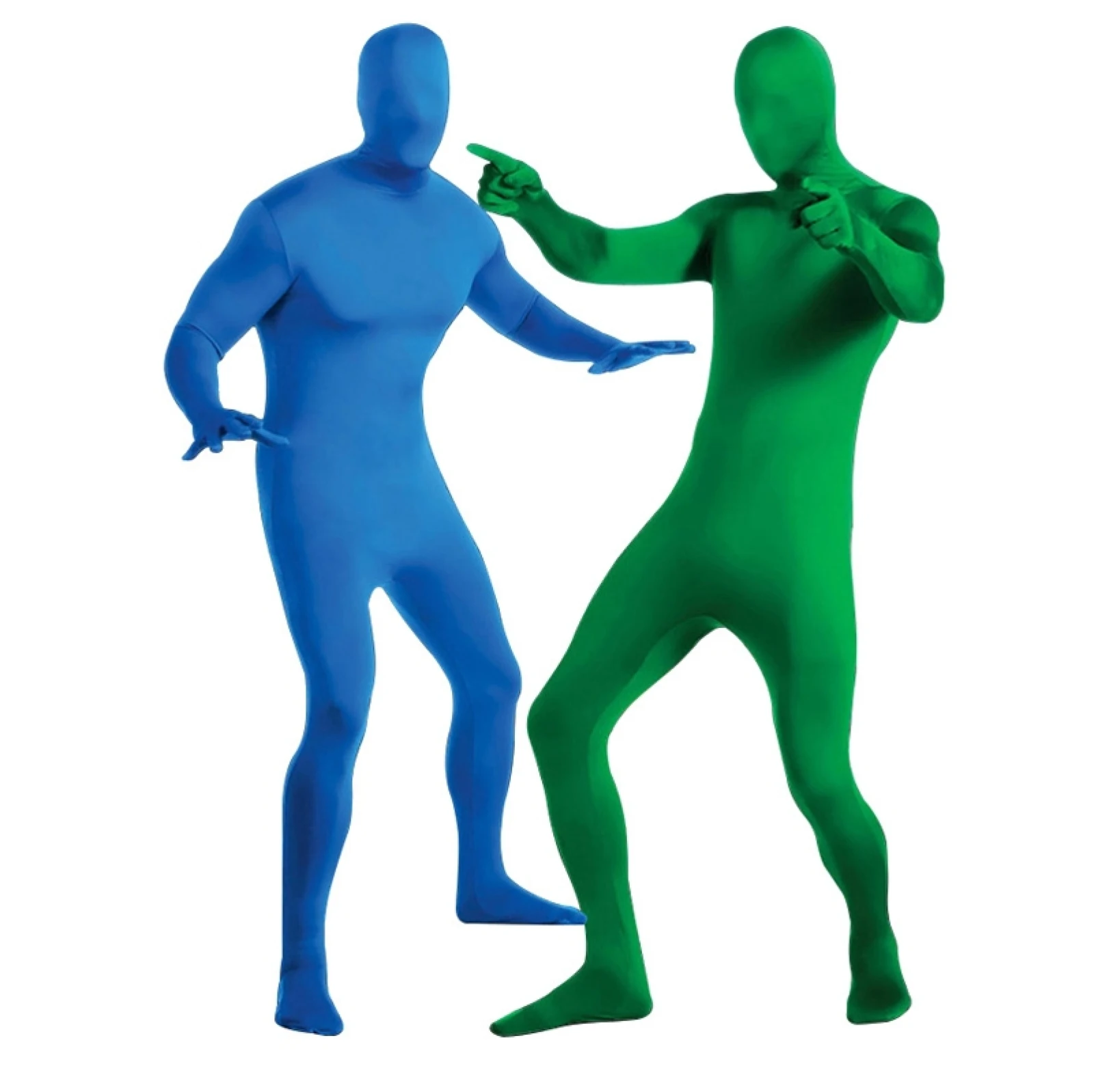 PULUZ Stretchy Body Green Screen Suit Video Chroma Key Background Invisible Effect Tight Suit Bodysuit Cosplay Costumes160-180cm